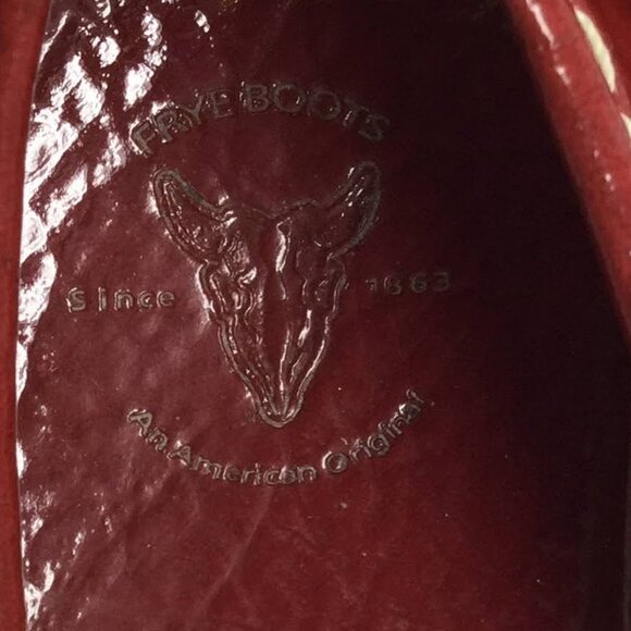 FRYE RED MOCCASINS LOAFER FLATS LEATHER 8M - Picture 7 of 15